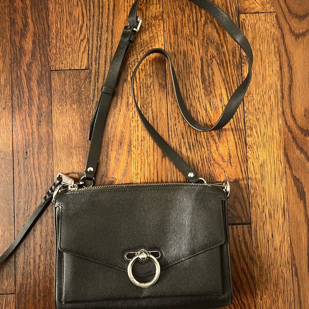 Chic Black Leather Crossbody Bag